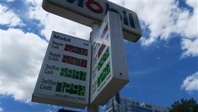 國際油價走低  有助美國通貨膨脹降溫美國汽油價格6月衝上歷史高點後走低，通貨膨脹率可能從40年高點逐步下滑。圖為紐約市皇后區法拉盛加油站景象。中央社記者尹俊傑紐約攝  111年8月7日