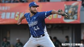 ▲富邦悍將先發投手安得勝。（圖／記者劉彥池攝影）