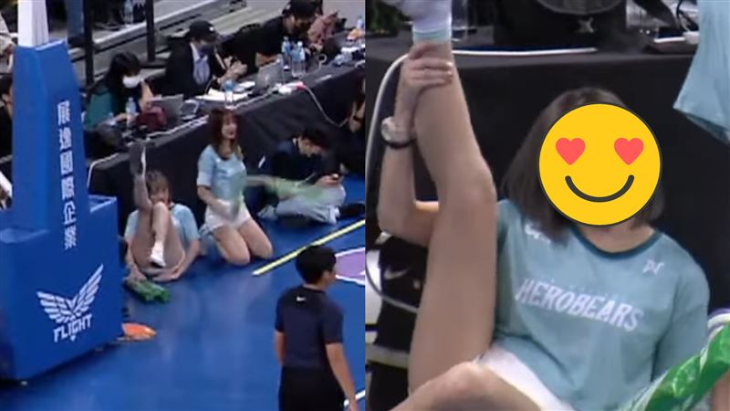 正妹籃球場抬腿炸魔鬼曲線　球員罰球GG了