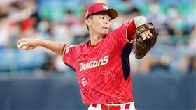 味全龍林子昱6局僅被敲1安好投帶領球隊奪勝。(圖／味全龍提供)