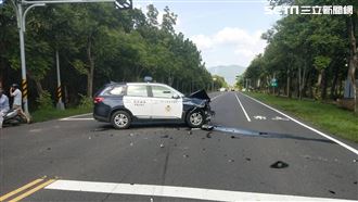 追違規騎士⋯警猛撞BMW再噴撞！毀3車5傷