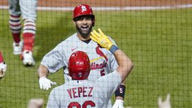 ▲普侯斯（Albert Pujols）敲出第703轟，生涯打點超越貝比魯斯（Babe Ruth）。（圖／美聯社／達志影像）