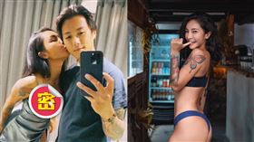 梁云菲（左）今年5月認愛圈外男友（右）。（圖／翻攝自梁云菲IG）