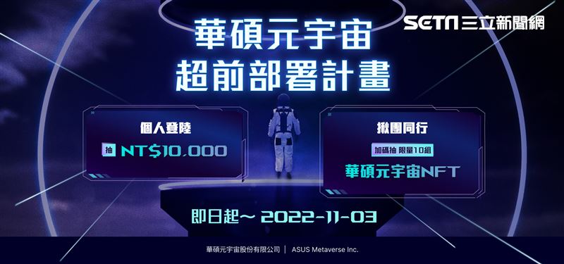 華碩元宇宙今啟動！萬元現金+稀有NFT開搶