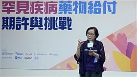 談及罕病「孤兒藥」困境時，陳莉茵一度哽咽。（圖／記者簡浩正攝影）