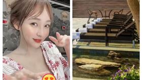 ▲林襄準備跳舞時衣服滑落。（圖／翻攝自林襄TikTok）