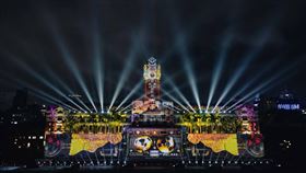 2022國慶光雕10/5夜間試燈預演畫面，新聞影音及圖片（文總提供）