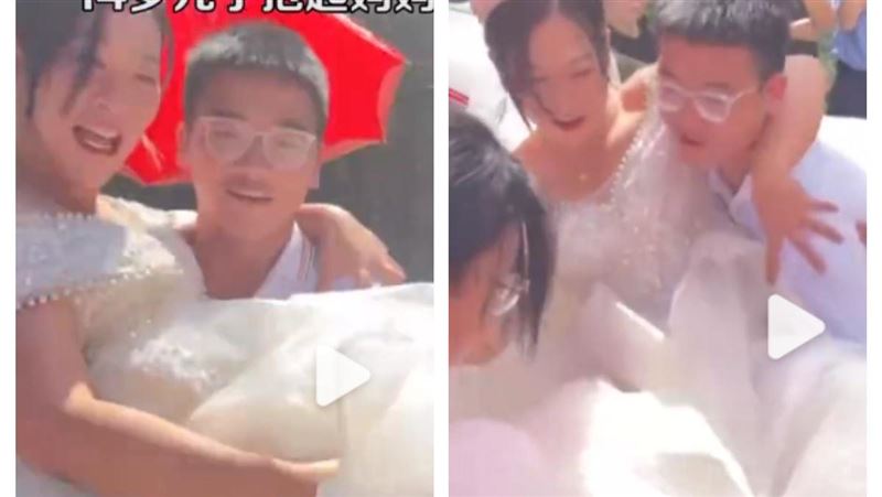 14歲兒「抱著媽媽出嫁」網：最幸福的1幕