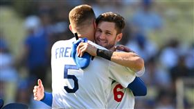 ▲佛里曼（Freddie Freeman）、透納（Trea Turner）在國聯安打數排名前2。（圖／路透社／達志影像）