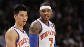 ▲林書豪與安東尼（Carmelo Anthony）。（資料圖／美聯社／達志影像）