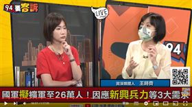 王時齊表示台灣很多年輕人跟女生，都願意為了捍衛自己的生活方式上戰場