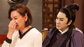 資深女星陳亞蘭(左一)談及恩師楊麗花(右一)，淚灑攝影棚。。（圖／MOMOTV提供）