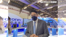 鴻海科技集團於今（7）日首次參與「2022 TWCAE臺灣氣候行動博覽會」，發言人巫俊毅代表出席。（圖／記者吳康瑋攝）