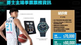 ▲臺北富邦勇士限量100席的「MVP席」，A排售價70000台幣。（圖／臺北富邦勇士球團提供）