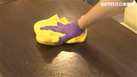 早餐店防武漢肺炎　「禁內用」改外送、外帶,擦桌子,抹布,清潔,示意圖