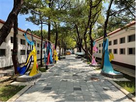 ▲大湳森林公園内新增的裝置藝術（圖/桃園市政府文化局閩南及民俗文化科提供）