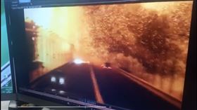 ▲克里米亞大橋上爆炸瞬間曝光。（圖／翻攝自烏克蘭空軍推特）