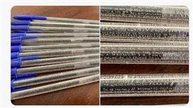 最狂作弊工具！法律系學生原子筆「刻整部刑事訴訟法」教授驚：藝術品（圖／翻攝自Yolanda De Lucchi推特）