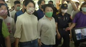 高虹安、盧秀燕視察台中建國市場。