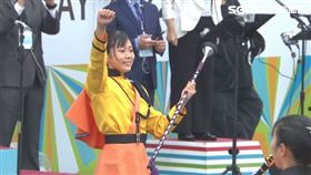 國慶大會橘高校,蔡英文揮手