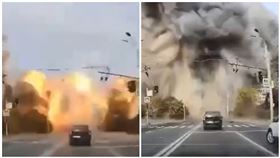 烏克蘭議員Lesia Vasylenko分享一段第聶伯羅市遭俄軍飛彈攻擊畫面。（圖／翻攝自Lesia Vasylenko推特）