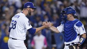 ▲馬丁（Chris Martin）代班終結者，道奇2分差擊敗教士。（圖／美聯社／達志影像）