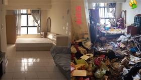 一名房東曬出租屋對比照。（圖／翻攝自《爆廢公社二館》）