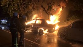 台中神岡，火燒車，大體成焦屍 (圖／翻攝畫面)