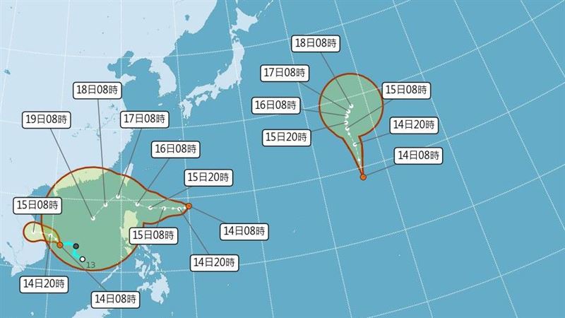 2熱帶低壓生成！週末恐「3颱共舞」