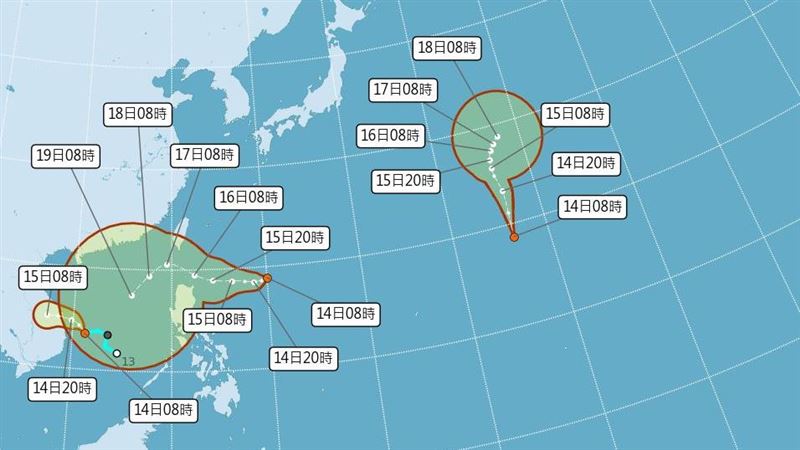 週末恐3颱共舞！氣象局：不排除發海警