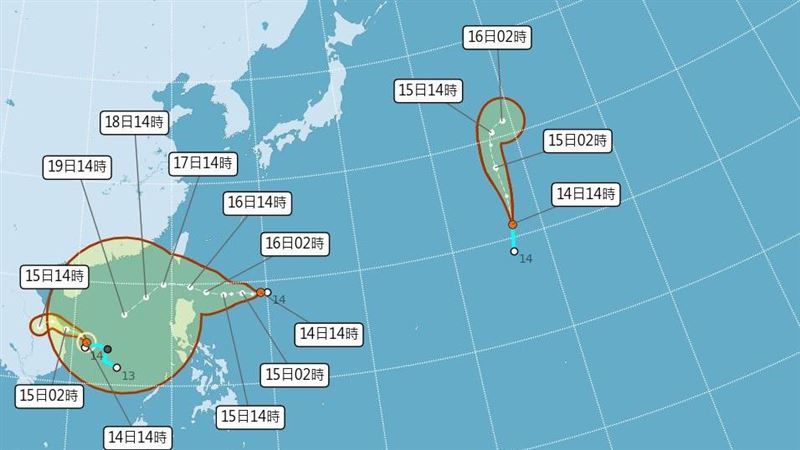 「桑卡」颱風生成！尼莎、海棠明接力