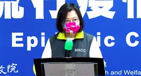 總統蔡英文出席新冠COVID-19防疫1000天-「千錘百鍊，蘋安幸福」活動。（圖／翻攝自指揮中心直播）