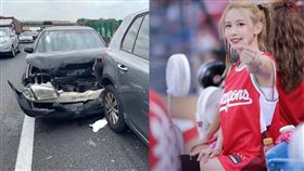 連環車禍的當下，琪琪坦言受極度驚嚇。（圖／翻攝自kiki77.tw IG）