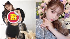 今年萬聖節三上悠亞扮成性感的黑、紅「雙面小惡魔」。（組合圖／翻攝自三上悠亞 IG）