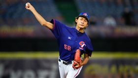 台灣隊先發林振瑋飆出生涯新高159公里火球。（圖／棒協提供）