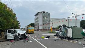 台南,善化,車禍,翻覆,廢鐵,受困,骨折