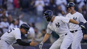 ▲史坦頓（Giancarlo Stanton）炸裂3分砲。（圖／美聯社／達志影像）