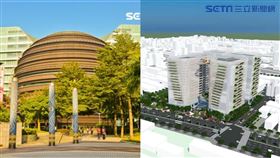 京華城與京華廣場對比照。（組合圖／資料照、記者邱榮吉攝影）