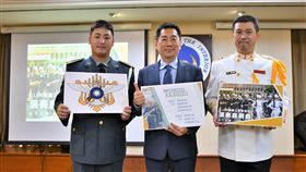 國慶籌備委員會今(20)日召開「國軍國慶演奏自創曲手機鈴聲發布」記者會。（圖／內政部提供)