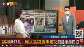 溫朗東說柯文哲現在是芝麻湯圓外白內黑