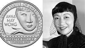 美國鑄幣局推出一系列傑出女性肖像錢幣，最新發行的25美分硬幣是紀念華裔影星黃柳霜，這成為美金上第一張亞洲臉孔。美聯社＋美國鑄幣局網頁