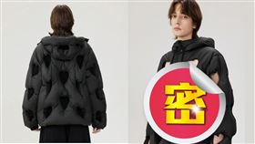 鏤空羽絨外套,潮牌,時尚,心型,洞,保暖,INXX，小紅書