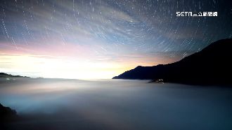 北極星軌+琉璃雲海同框　攝影師拍下美景
