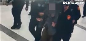 宮姓比丘尼在高鐵台北站月台大鬧。（圖／翻攝畫面）