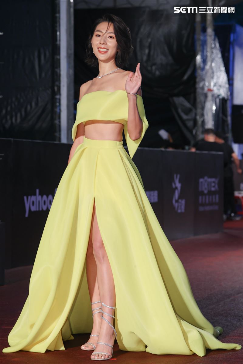 星光大道林辰唏性感禮服走紅毯。（記者邱榮吉、楊澍/攝影）