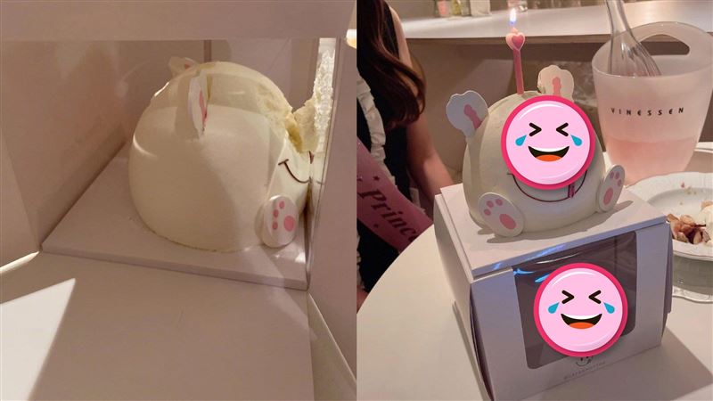 外送蛋糕被「強制卸妝」：沒臉見人了…
