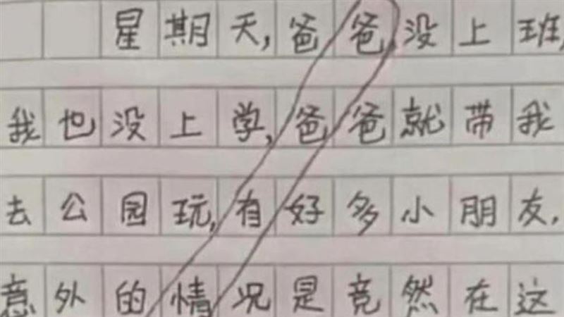 小學生週記「竟有藏頭」老師見6字臉綠