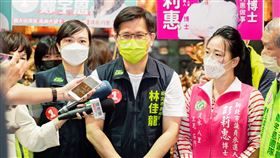 林佳龍今赴淡水福佑宮媽祖廟參香（圖／林佳龍競辦提供）