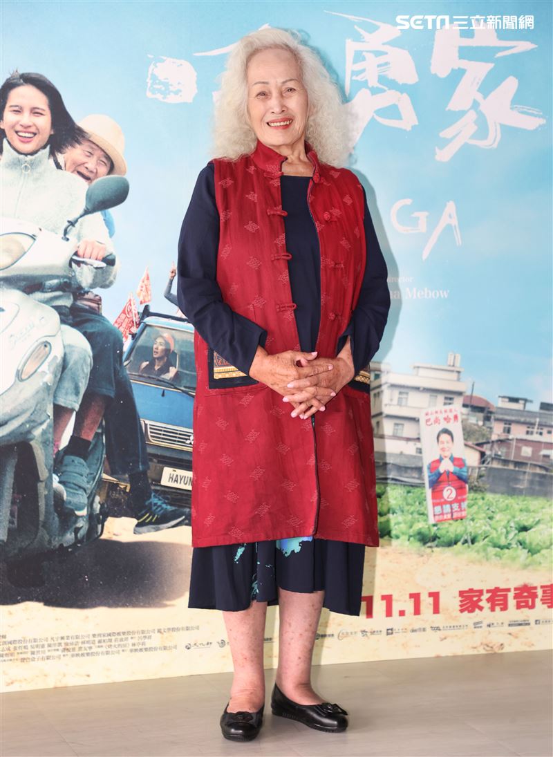 「哈勇家」林詹珍妹出席金馬入圍茶會。（記者邱榮吉/攝影）