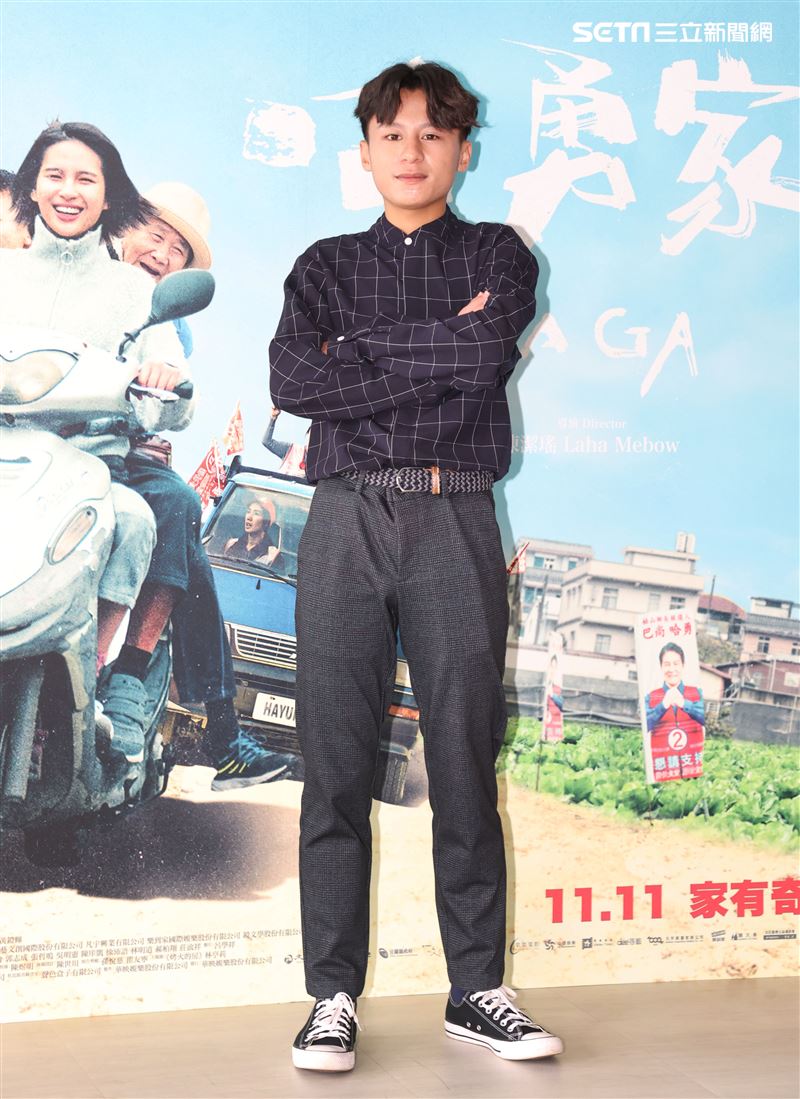 「哈勇家」張祖鈞出席金馬入圍茶會。（記者邱榮吉/攝影）